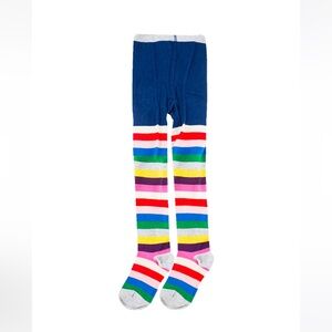 Mini Boden rainbow striped patterned tights 5-6 years